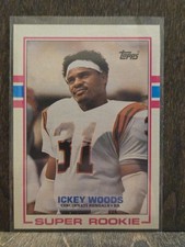 1989 Topps Ickey Woods Rookie . Cincinnati Bengals #27 N