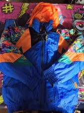 Kids Large Multicolor Vintage 80's London Fog Puffy Windbreaker Jacket