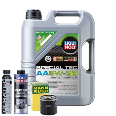 Motoröl 5W30 LIQUI MOLY Special Tec Aa 5L +MANN Ölfilter +Spülung +Cera Tec