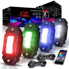 R2 RGBW Rock Lights with Bluetooth APP Control Multicolor Flashing Music