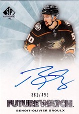 21-22 SP Authentic '11-12 Retro Future Watch Auto #RFWABG Benoit-Olivier Groulx