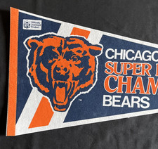 Chicago Bears Football 1985 Vintage Sports Pennants and Flags for