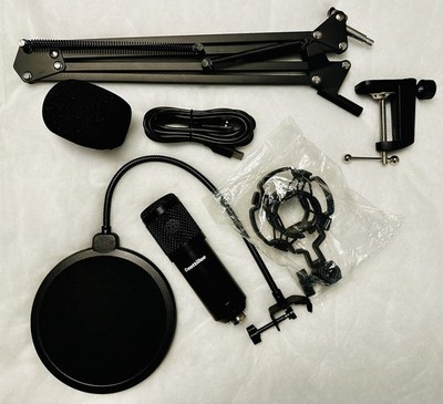 Caattiilaa Studio Microphone Recording Microphone Condenser Mic With Extras
