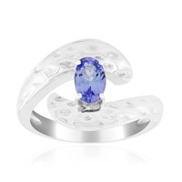 Cavill Tansanit Ring Damen 0,37Ct 925 Silber Oval Modern Asymmetrisch-