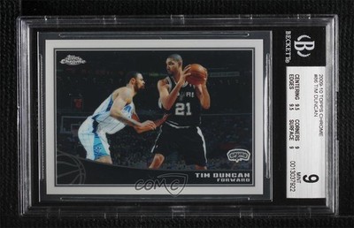 2009-10 Topps Chrome 960/999 Tim Duncan #86 BGS 9 MINT HOF 4at