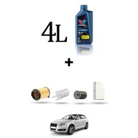 Hoffcar Wartungsset 4 Filter Und 4L ÖL FüR Audi A3 Ii (8P1, 8PA) 1.6 75KW Ab 2