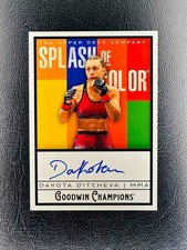 Dakota Ditcheva 2025 Upper Deck Goodwin Champions Splash Of Color Auto On Card