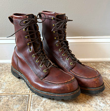 Filson Men's Brown Leather Lace-Up Made in USA Work Boots Round Toe Size 14