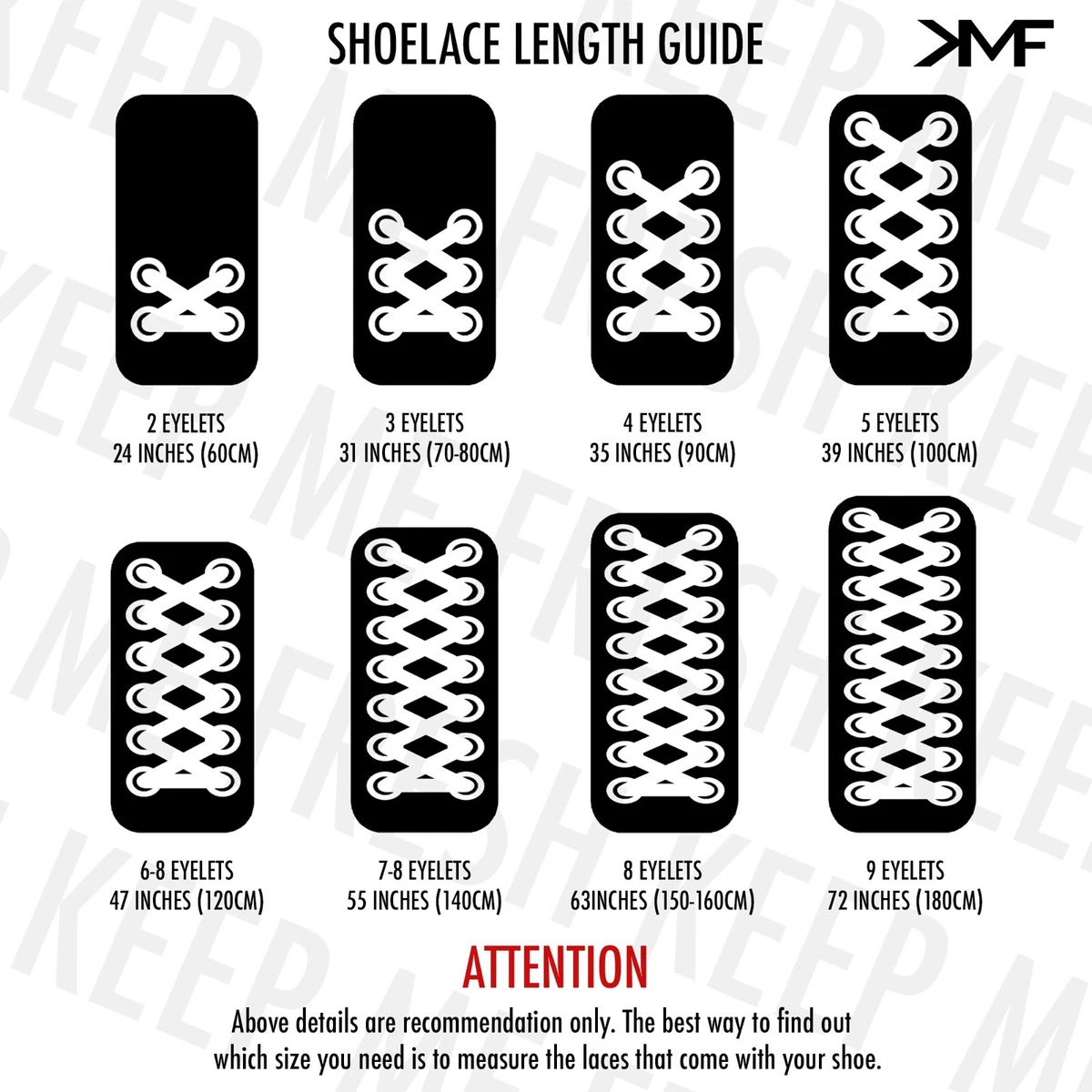 KMF BRAND METAL LACE LOCKS PREMIUM LOCK SHOELACES FOR ENDS