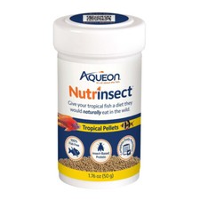 Aqueon Nutrinsect Tropical Pellets 1.76 oz Natural Insect Protein Fish Food