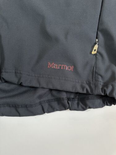 Marmot Full Zip Softshell Stretch Jacket Logo Gray Black CC-394 Size XXL *LOGO* - Picture 3 of 5