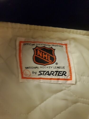 ULTRA RARE VINTAGE STARTER CHICAGO BLACKHAWKS WHITE SATIN JACKET MENS SIZE LARGE - Bild 5 von 10