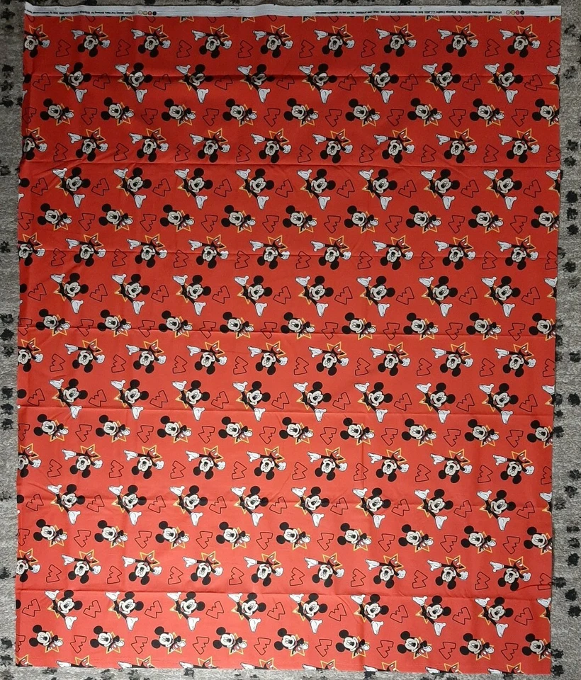 Mickey Mouse and Stars Red Disney for Spring Creative Cotton Fabric 44"× 36½" - Image 3 of 4