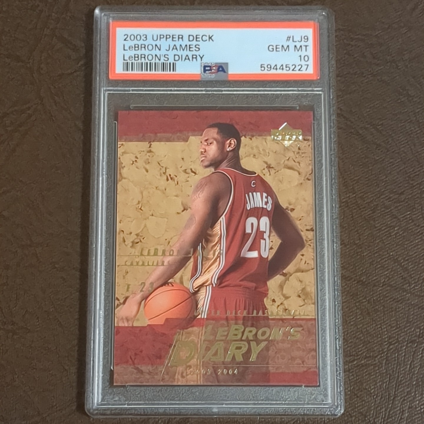 2003 Upper Deck, LeBron's Diary, #LJ9, LeBron James, Rookie RC, PSA 10