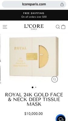 ROYAL 24K GOLD FACE & NECK DEEP TISSUE MASK