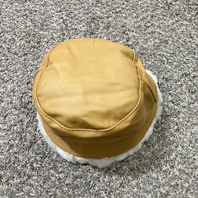 Vtg Wilsons Leather Tan Leather Faux Fur Trim Lined Winter  display picture 1