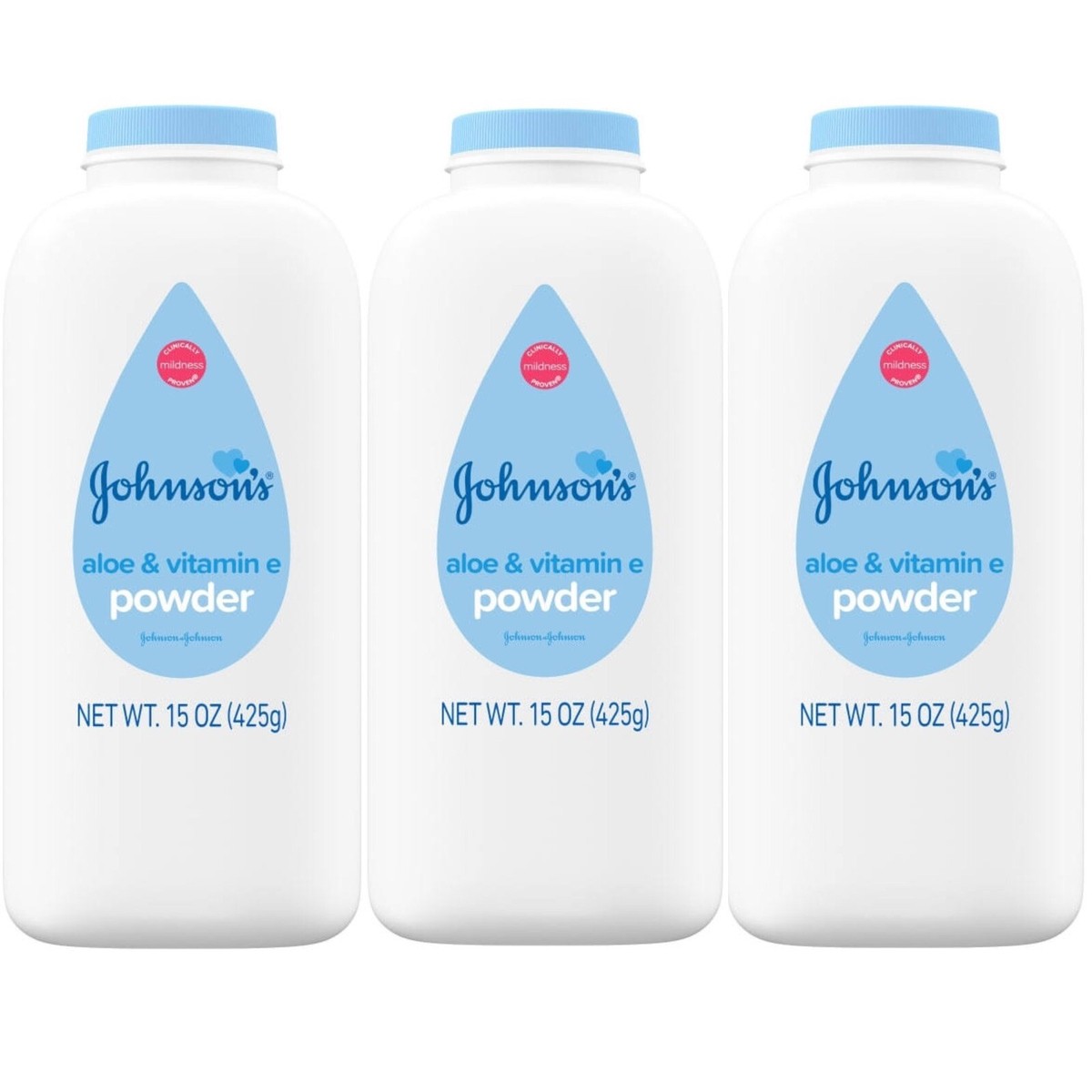 Pack Johnson Johnson's Cornstarch Baby Powder with Aloe