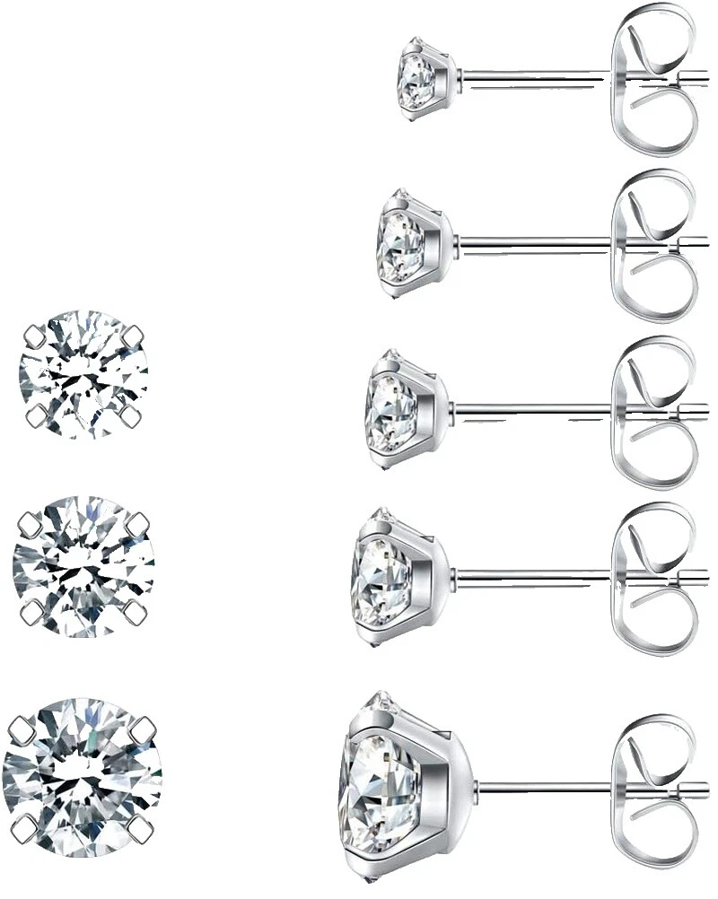 Пластиковые модные серьги-гвоздики из хирургической стали