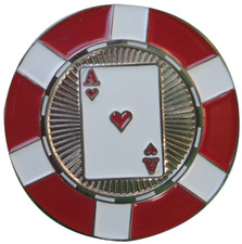 Ace of Hearts Poker Chip Ball Marker