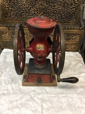 antique enterprise philadelphia coffee grinder #2 All Original Paint And Decals.