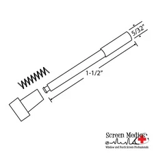 12 Pack - Window Screen Plunger Pins w/ cap and spring