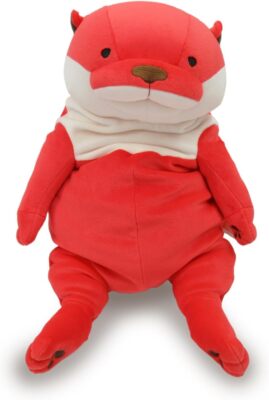 Shinada Global Mochi Kawauso Otter Plush Strawberry Red L 30cm