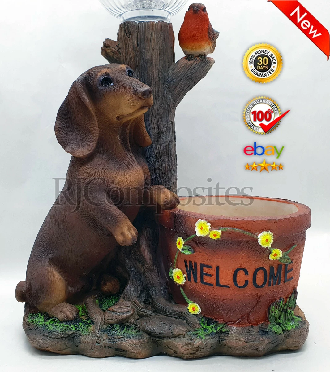 Solar Dachshund Welcome Light LED Decorative Garden Ornament eBay