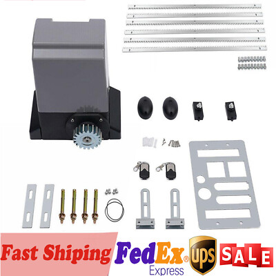 2700LBS / 4400lbs Electric Sliding Gate Opener Garage Door AC Motor w/ 2 Remotes