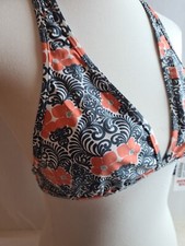 Snow Rock Triangle Bikini Top BNWT Size XS UK 8 Reversible Floral Mix