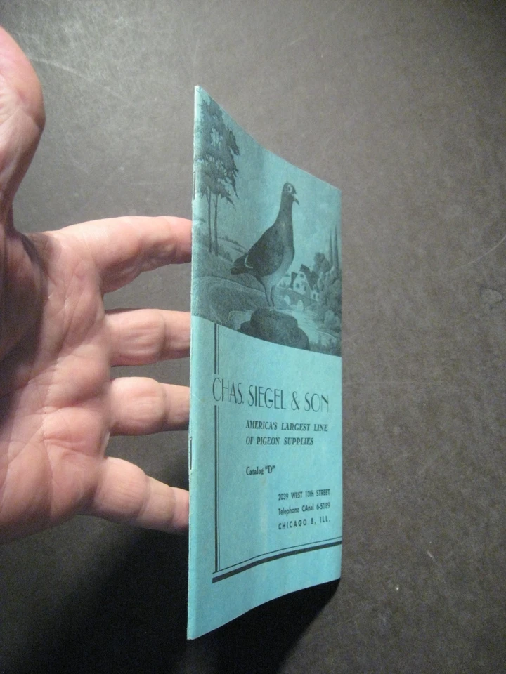 CHAS. SIEGEL &amp; SON America's Largest Line of Pigeon Supplies  Catalog D 1940s | eBay
