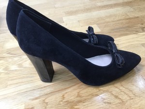 clarks black suede court shoes