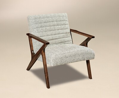Amish Modern Scandinavian Accent Chair Solid Wood Upholstered Siesta