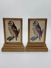 Vintage Ceramic Owl Bookends 1970's 