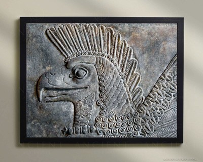 Eagle Headed Winged Genie Apkallu Framed Print, Canvas, Poster | Babylon | Sumer