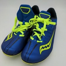 Saucony Racing Spitfire Track Shoes, Men  s Size 11 with Spikes and Key