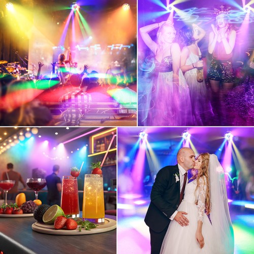7 LED Bee-Eye Moving Head Wash Beam DMX512 RGBW 350W Stage Spot Light Party Show - Picture 8 of 12