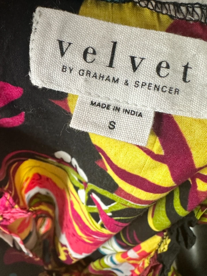 Vestido midi de terciopelo estampado Ramona de algodón talla pequeña Foto 4 de 4