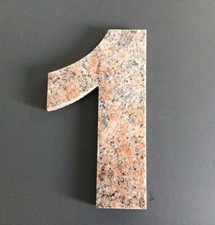 Zahl - 1 -aus echtem Granit - 12 cm hoch - 6,5 cm breit