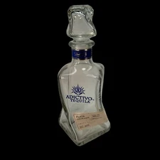 Adictivo Tequila 750 ml Empty bottle flask with stopper