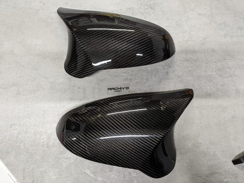 Dry Carbon Fibre Pre Preg Wing Mirror Cover Caps BMW F80 M3 F82 M4 F87 M2 RHD - Picture 4 of 12