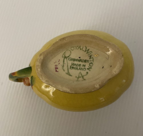 Royal Winton Grimwades amarillo pequeña salsa salsa jarra y debajo del plato lirio tigre - Imagen 8 de 12