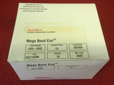 VARIAN - Mega Bond Elut - P/N: 1225-6002- Size 6CC / 1GRM 
