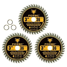 3 Inch Carbide Circular Saw Blade 36 Tooth for Wood, Plastic, PCV 3 Pack 