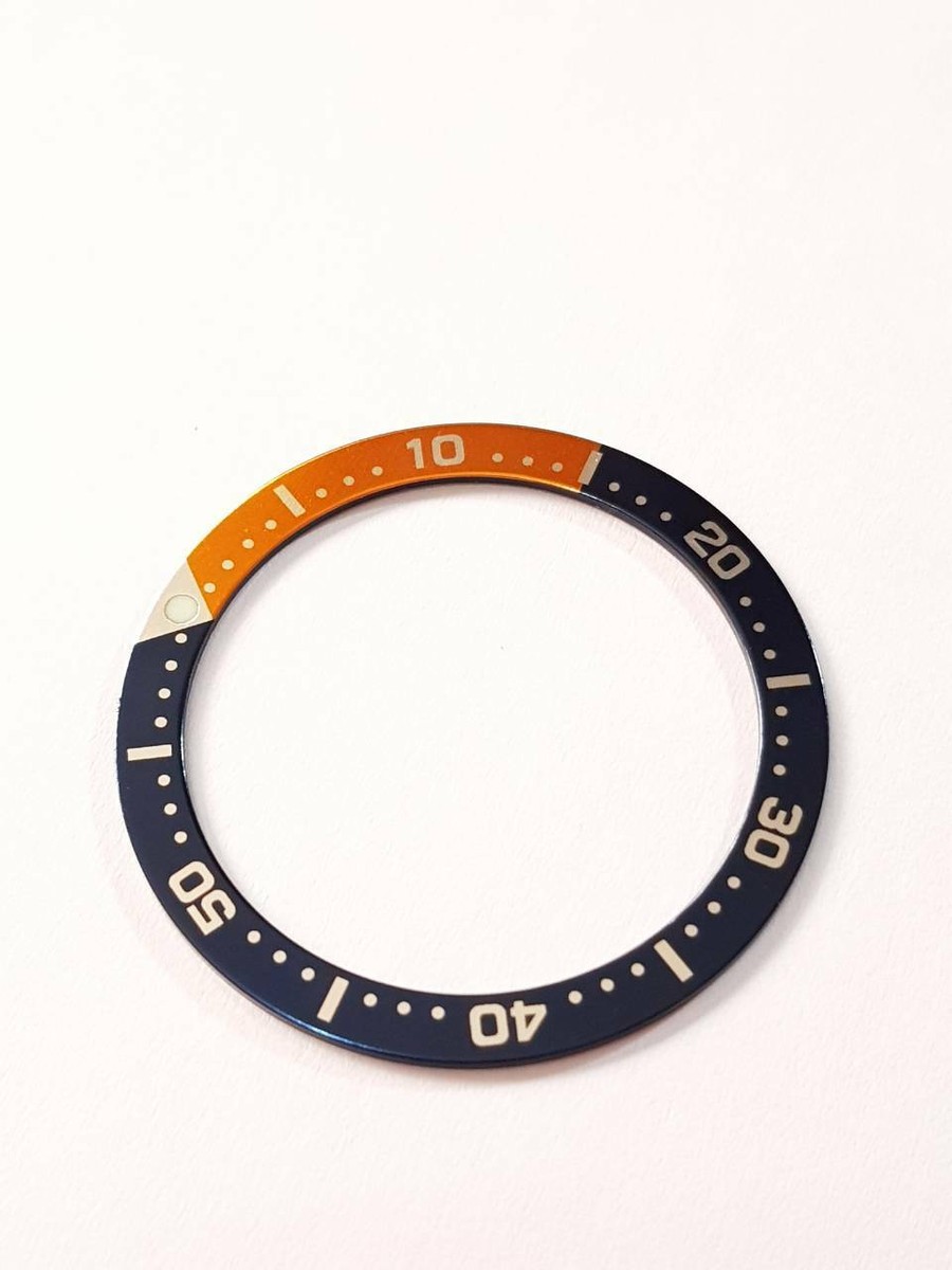 NEW BEZEL INSERT 33.5MM BLUE/ORANGE NEMO STYLE MEDIUM DIVERS