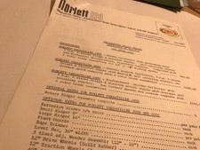 NORLETT  Cultivators Tractors Lawnmowers Original 1974 Price List