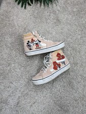 Vans Off Wall Sk8-Hi Mickey Mouse Roses Disney Shoes Womens 5 Pink Skate Suede