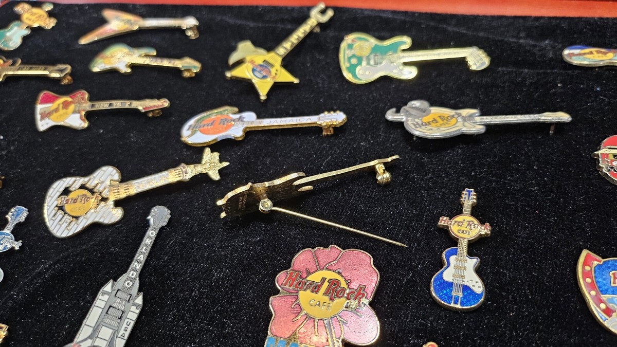 Hard Rock Pin Display Case Collection 56 Pc. Lot Worldwide