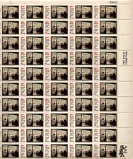 US Stamp Scott #1433, 8c, John Sloan, Full Sheet of 50, OG, MNH