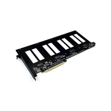 ADT Link PCIe 5.0x16 to 4-Port U.2/EDSFF hard drive split adapter expansion card