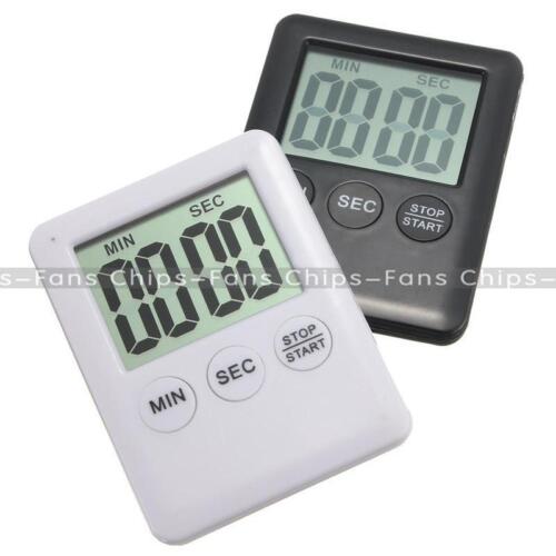 Digital Kitchen Timer Count Down Up Clock Magnetic Large LCD Display Loud Alarm - Picture 1 of 8